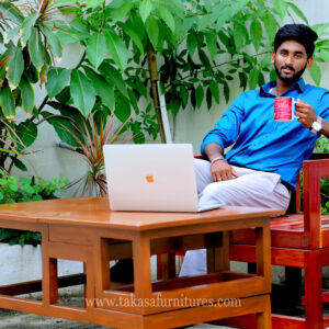 Modern furniture set featuring diwan sofa and ladder teapoy.