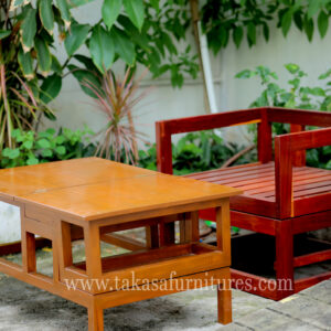 Foldable diwan sofa and ladder teapoy combo set for modern homes.